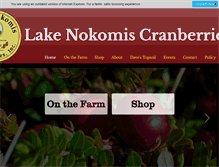 Tablet Screenshot of lakenokomiscranberries.com